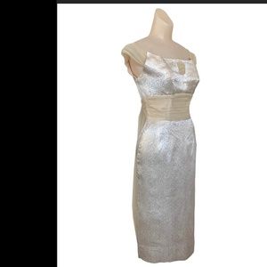 Vintage 1950s  gold lame dress